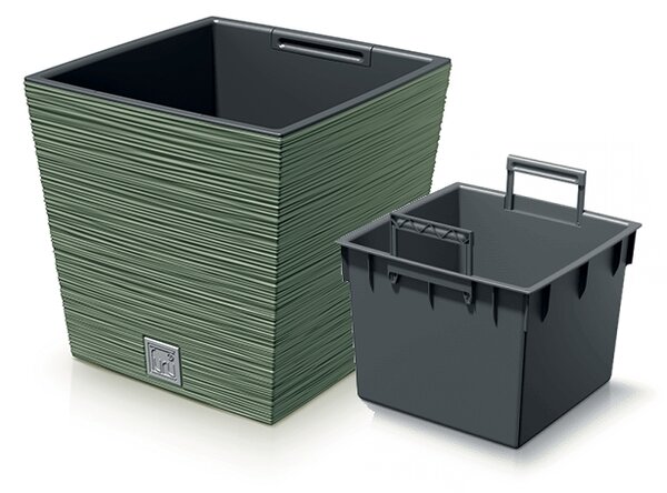 Plastový kvetináč DFS240 24 cm - zelená