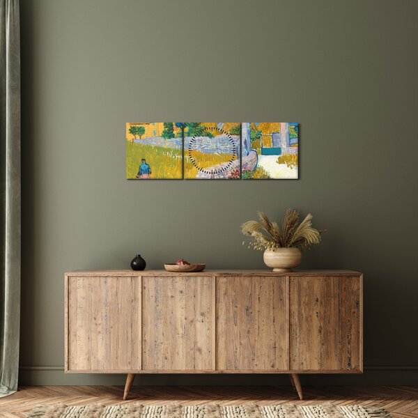 Obraz - Vincent van Gogh, Farmhouse in Provence, reprodukcia (s hodinami) (90x30 cm)
