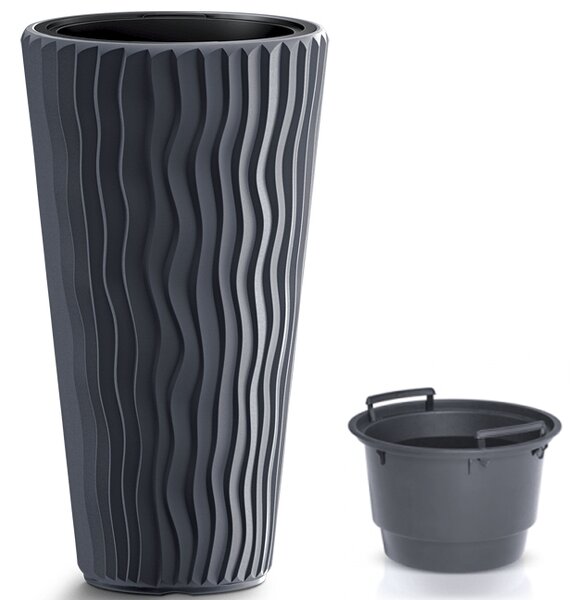 Plastový kvetináč DPSP350 34,9 cm - antracit