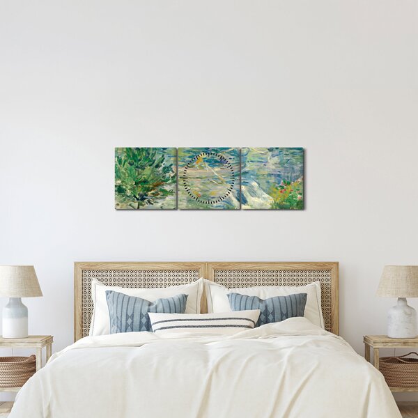 Obraz - Berthe Morisot, Girl in a Boat with Geese, reprodukcia (s hodinami) (90x30 cm)