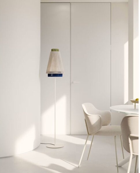 Stojacia lampa s textilným tienidlom (výška 163 cm) Yuvia - Kave Home