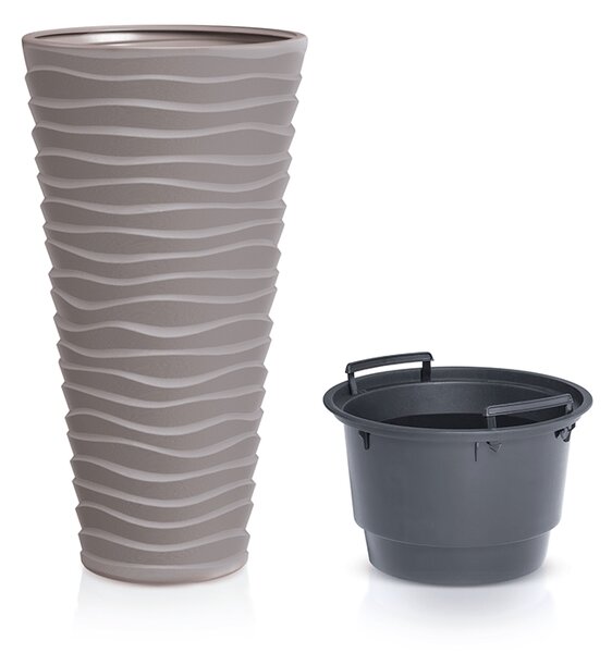 Plastový kvetináč DPSA350 34,6 cm - mocca