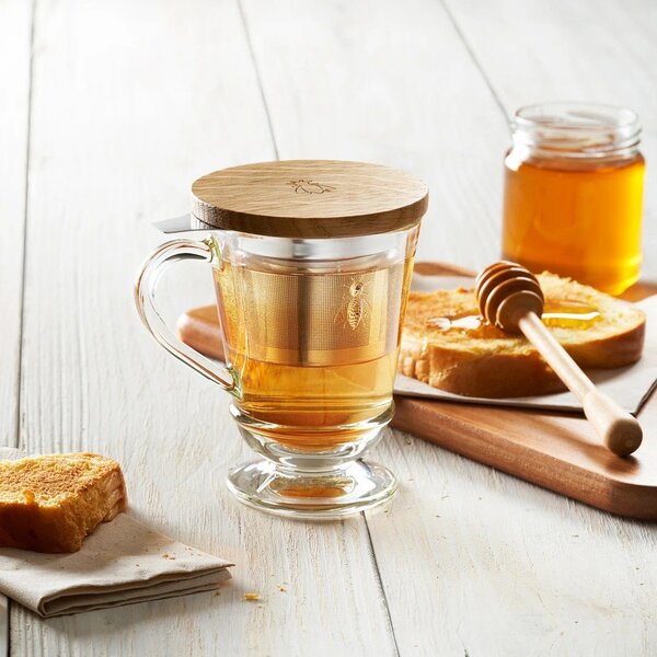 Sklenený hrnček so sitkom 270 ml Abeille – La Rochére