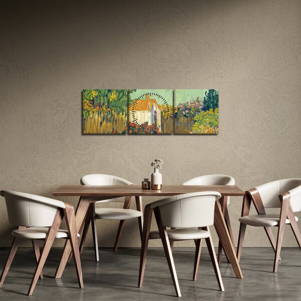 Obraz - Imitator of Vincent van Gogh, Landscape, reprodukcia (s hodinami) (90x30 cm)