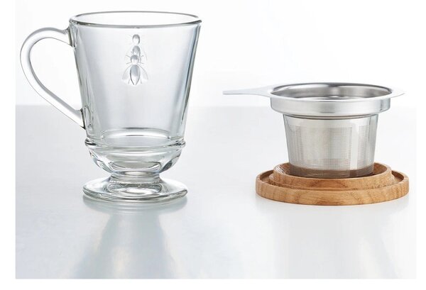 Sklenený hrnček so sitkom 270 ml Abeille – La Rochére
