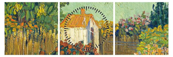Obraz - Imitator of Vincent van Gogh, Landscape, reprodukcia (s hodinami) (90x30 cm)