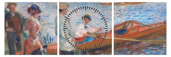 Obraz - Auguste Renoir, Oarsmen at Chatou, reprodukcia (s hodinami) (90x30 cm)