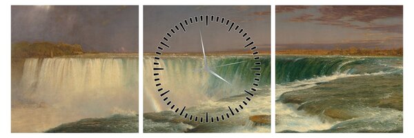 Obraz - Frederic Edwin Church, Niagara, reprodukcia (s hodinami) (90x30 cm)