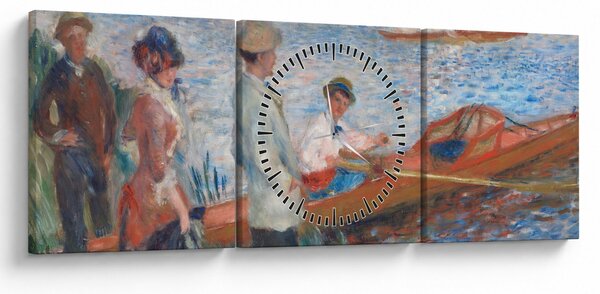 Obraz - Auguste Renoir, Oarsmen at Chatou, reprodukcia (s hodinami) (90x30 cm)