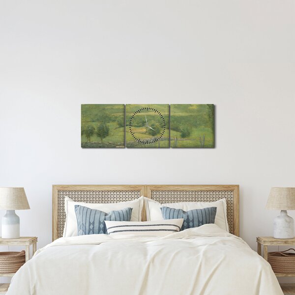 Obraz - Julian Alden Weir, Obweebetuck, reprodukcia (s hodinami) (90x30 cm)