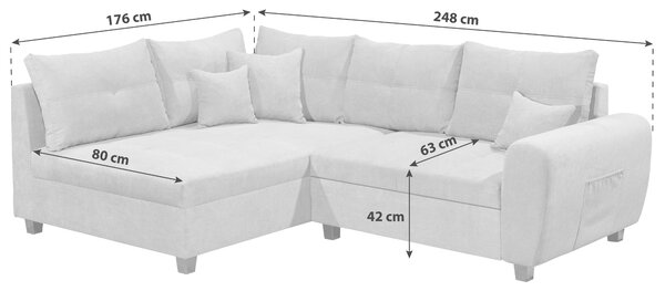 ROHOVÁ SEDACIA SÚPRAVA, textil, kompozitné drevo, žltá MID.YOU - Sedačky, Online Only