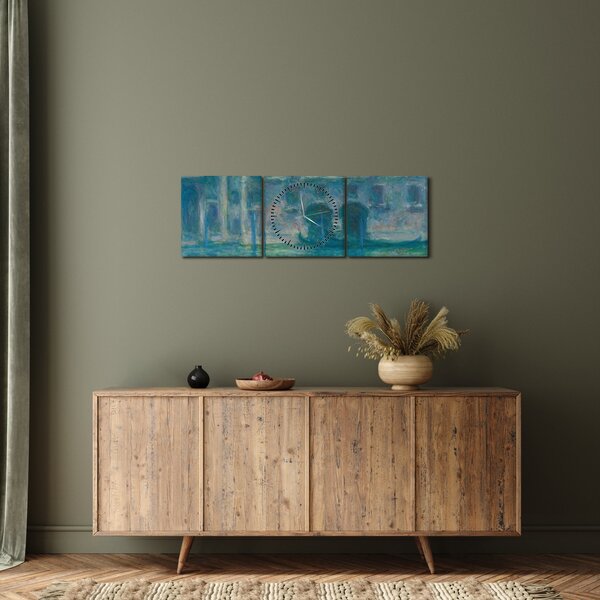 Obraz - Claude Monet, Palazzo da Mula, Venice, reprodukcia (s hodinami) (90x30 cm)