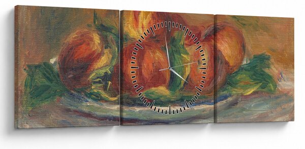 Obraz - Auguste Renoir, Peaches on a Plate, reprodukcia (s hodinami) (90x30 cm)