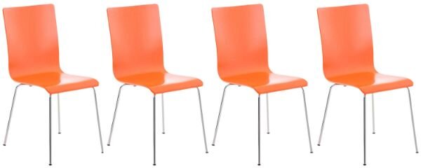 4-dielna sada stoličiek pre návštevníkov Major orange