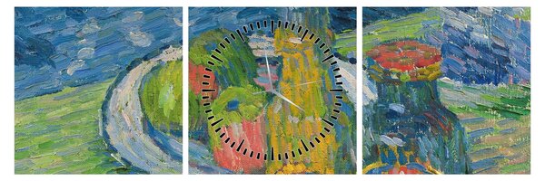 Obraz - Alexej von Jawlensky, Still Life with Bottles and Fruit, reprodukcia (s hodinami) (90x30 cm)