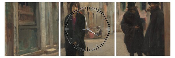 Obraz - John Singer Sargent, Street in Venice, reprodukcia (s hodinami) (90x30 cm)