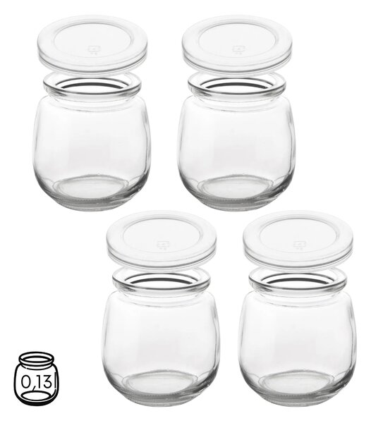 Orion 4 poháre na jogurt a dezert s viečkom 4ks x 130ml YOGO