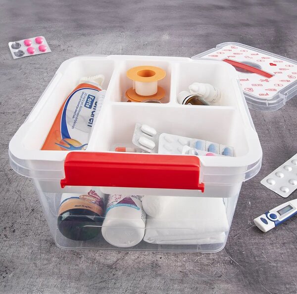 Orion Organizér, úložný box na lieky, 2v1, LEKÁRNIČKA MEDICO