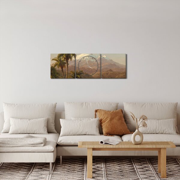 Obraz - Frederic Edwin Church, Tamaca Palms, reprodukcia (s hodinami) (90x30 cm)