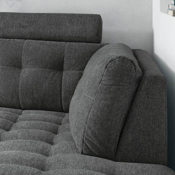 ROHOVÁ SEDAČKA, textil, kompozitné drevo, antracitová MID.YOU - Sedačky, Online Only