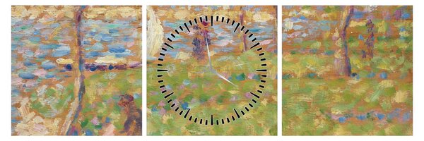 Obraz - Georges Seurat, Study for "La Grande Jatte", reprodukcia (s hodinami) (90x30 cm)