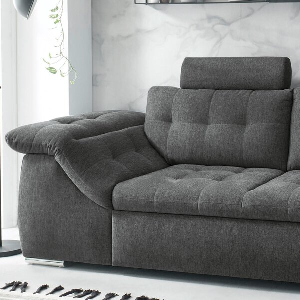 ROHOVÁ SEDAČKA, textil, kompozitné drevo, antracitová MID.YOU - Sedačky, Online Only
