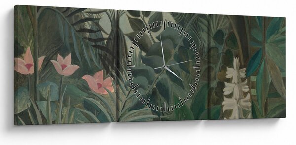 Obraz - Henri Rousseau, The Equatorial Jungle, reprodukcia (s hodinami) (90x30 cm)