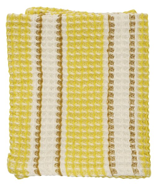 Vafľový uterák Yellow/Off White 50 × 80 cm