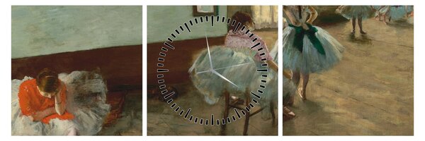 Obraz - Edgar Degas, The Dance Lesson, reprodukcia (s hodinami) (90x30 cm)