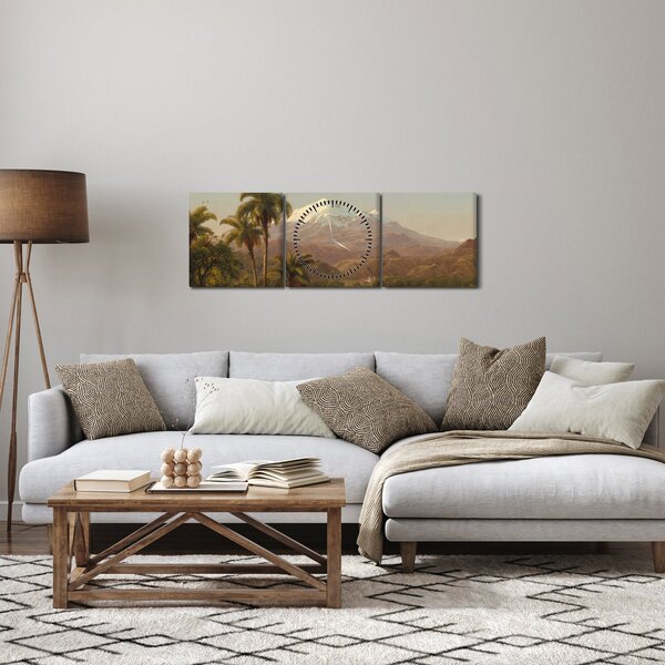 Obraz - Frederic Edwin Church, Tamaca Palms, reprodukcia (s hodinami) (90x30 cm)