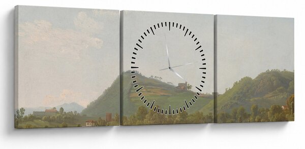 Obraz - Simon Denis, View Near Naples, reprodukcia (s hodinami) (90x30 cm)