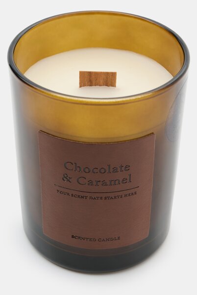 Sinsay - Vonná sviečka s prídavkom sójového vosku Chocolate & Carmel - béžová