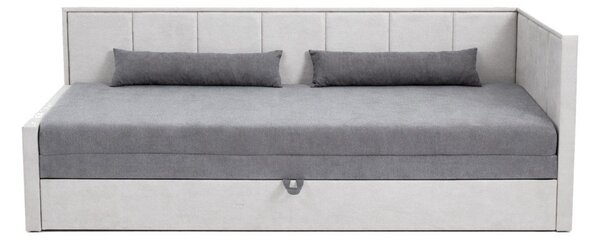 Sivá ženilková rozkladacia/s úložným priestorom pohovka 214 cm Fulgeo – ELTAP