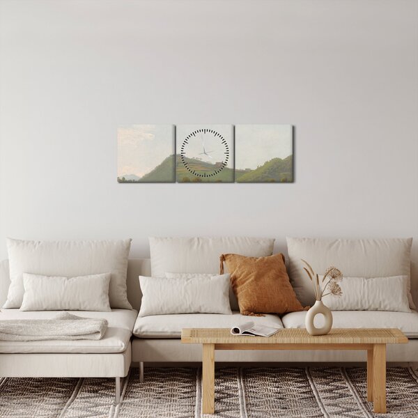 Obraz - Simon Denis, View Near Naples, reprodukcia (s hodinami) (90x30 cm)