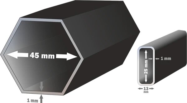 TENTino Nožnicový párty stan 2x2 m STEEL HEXAGON Farba opláštenia: 11A - ČIERNA