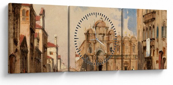 Obraz - Jules-Romain Joyant, The Scuola di San Marco, Venice, reprodukcia (s hodinami) (90x30 cm)