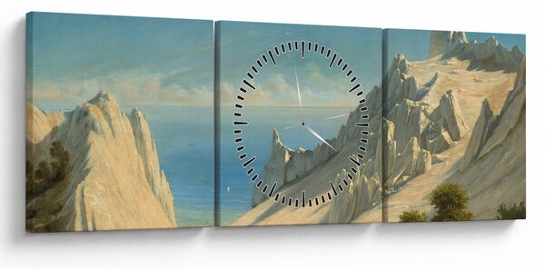 Obraz - Georg Emil Libert, View of Sommerspiret, the Cliffs of Møn, reprodukcia (s hodinami) (90x30 cm)