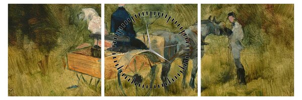 Obraz - Henri de Toulouse-Lautrec, The Trap, reprodukcia (s hodinami) (90x30 cm)