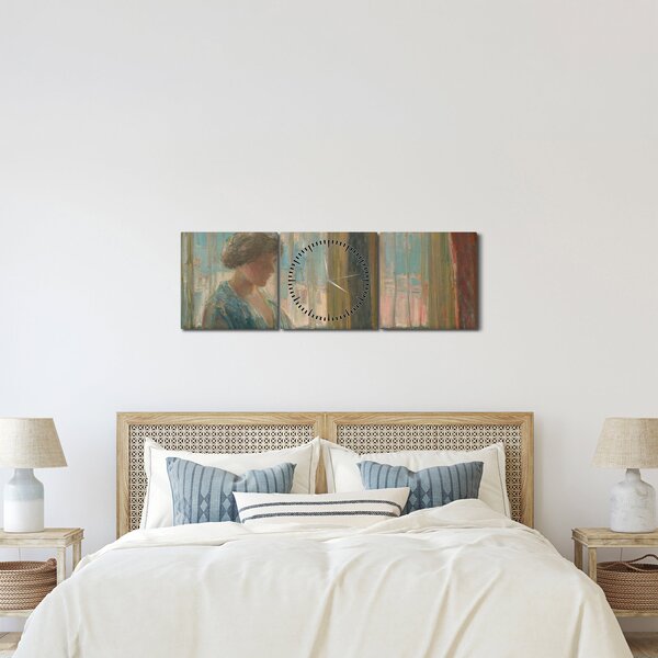Obraz - Childe Hassam, The New York Window, reprodukcia (s hodinami) (90x30 cm)