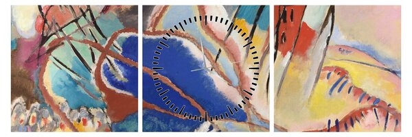 Obraz - Vasily Kandinsky, Improvisation No. 30 (Cannons), reprodukcia (s hodinami) (90x30 cm)