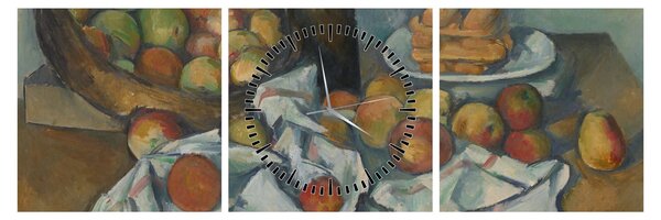 Obraz - Paul Cezanne, The Basket of Apples, reprodukcia (s hodinami) (90x30 cm)