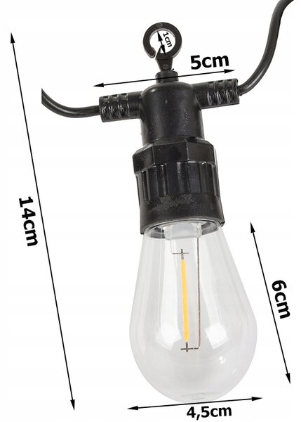 LED svetelná záhradná girlanda LUCENT, 20 m