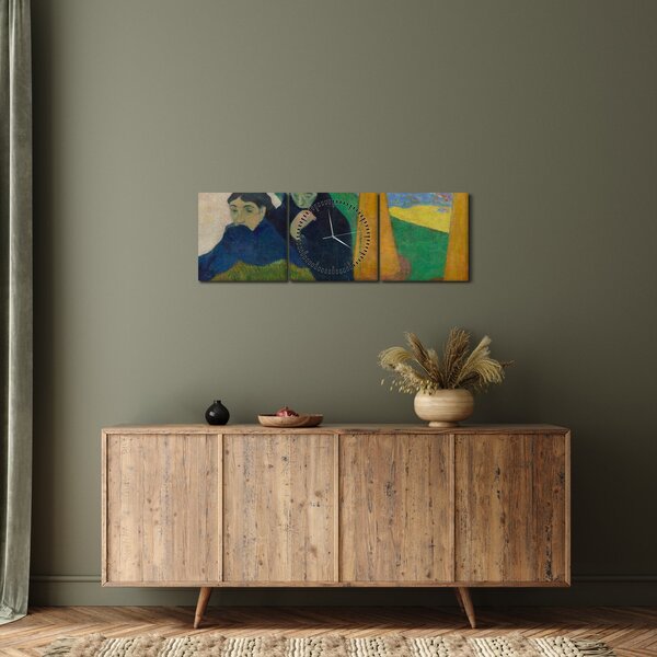 Obraz - Paul Gauguin, Arlésiennes (Mistral) , reprodukcia (s hodinami) (90x30 cm)