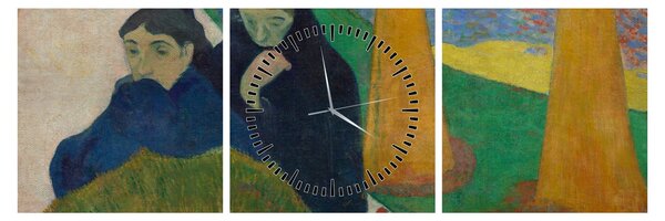 Obraz - Paul Gauguin, Arlésiennes (Mistral) , reprodukcia (s hodinami) (90x30 cm)