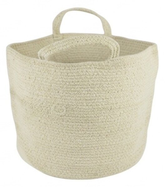 Úložný kôš s úchytmi COTTON HAVEN 35x35 cm - viac farieb Farba: Svetlosivá