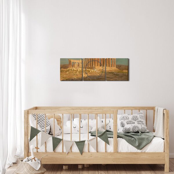 Obraz - Frederic Edwin Church, The Parthenon, reprodukcia (s hodinami) (90x30 cm)