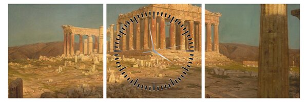 Obraz - Frederic Edwin Church, The Parthenon, reprodukcia (s hodinami) (90x30 cm)