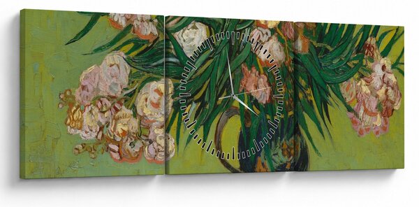 Obraz - Vincent van Gogh, Oleanders, reprodukcia (s hodinami) (90x30 cm)