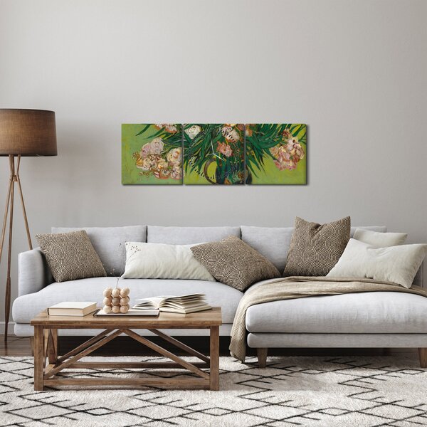 Obraz - Vincent van Gogh, Oleanders, reprodukcia (s hodinami) (90x30 cm)