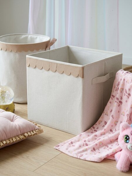 Sinsay - Skladací úložný box s volánmi a úchytmi - béžová